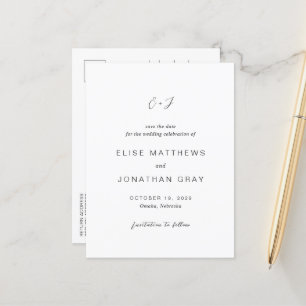 Postal De Anuncios Elise Elegant Wedding Save the Date