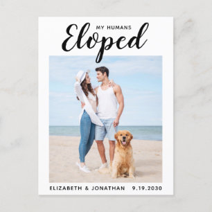 Postal De Anuncios Elopement We Elopement, Boda personalizado de Perr