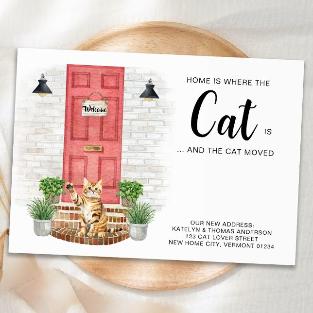 Postal De Anuncios En Casa Es Donde El Gato Es Donde Nos Hemos Mudado (Subido por el creador)
