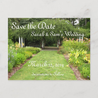 Postal De Anuncios En el tema del jardín