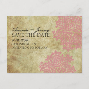 Postal De Anuncios Encaje Vintage Rosa Reina Ana Save the Date