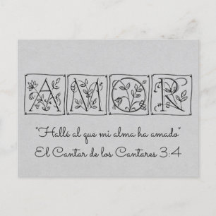 Postal De Anuncios Encontré un alma que ama~Guardar fecha~español