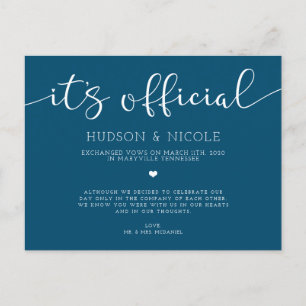 Postal De Anuncios Es el Boda oficial del Elopement