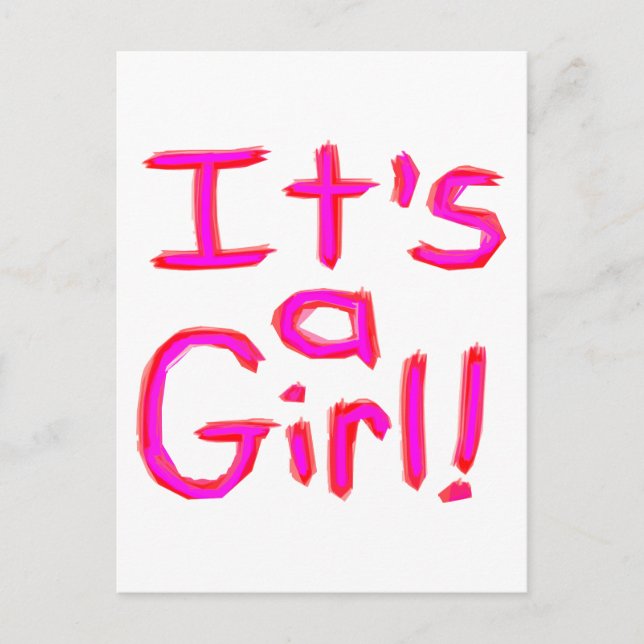 Postal De Anuncios ¡Es un Chica! (Anverso)