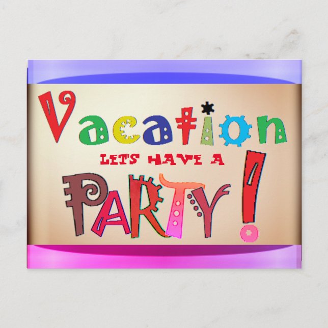 Postal De Anuncios Es un Fiesta Guardar la fecha (Anverso)