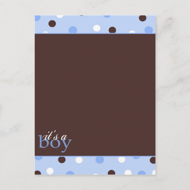 Postal De Anuncios ¡Es un Niño! (Anverso)