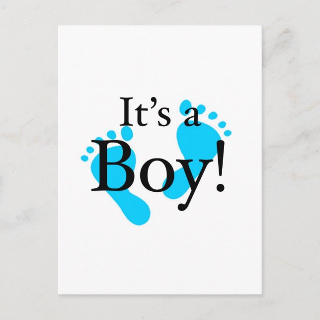 Postal De Anuncios Es un Niño - Bebé, Recién Nacido, Celebración (Anverso)