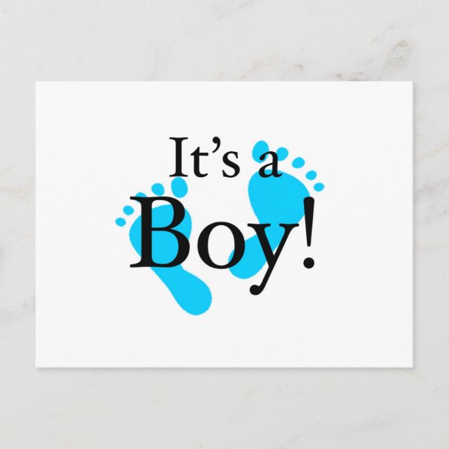 Postal De Anuncios Es un niño - Bebé, Recién Nacido, Celebración (Anverso)