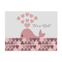 ¡Es una niña! Ballena rosa linda