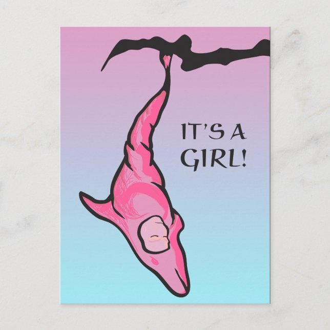 Postal De Anuncios ¡es una niña! (capullo de delfín) (Anverso)