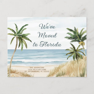 Postal De Anuncios Escena de playa con palmeras tropicales Nueva dire