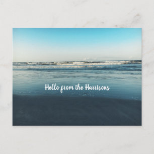 Postal De Anuncios Escena Oceánica Hola desde Personalizado