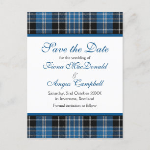 Postal De Anuncios Escocés Clarke Clark Tartan Wedding Save the Date