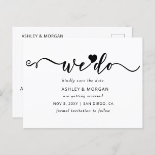 Postal De Anuncios Escribir el Corazón Blanco y Negro que guardamos l