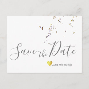 Postal De Anuncios Escrito a mano Guardar boda de confianza de fecha