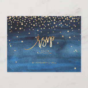 Postal De Anuncios Escrito en Stars RSVP con COMIDAS