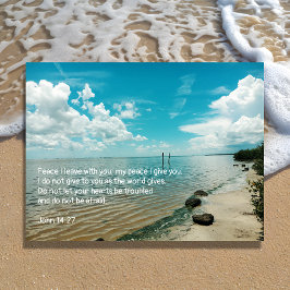 Postal De Anuncios Escritura Cristiana Cielo Agua Paz Teme