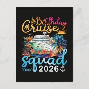 Postal De Anuncios Escuadrón de crucero de cumpleaños 2026