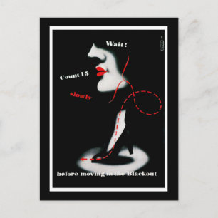 Postal De Anuncios Espere ~ antes de moverse en el apagón