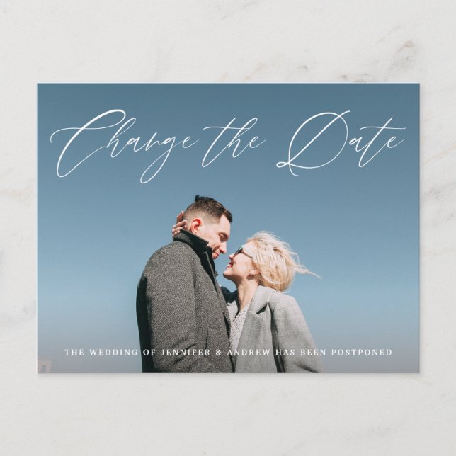 Postal De Anuncios Espléndido Cambio de Fecha de la Foto de Escritura (Anverso)