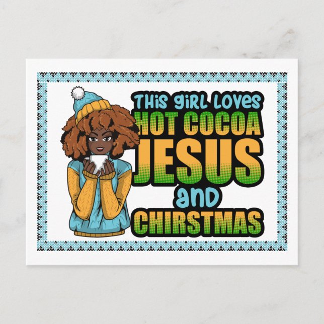 Postal De Anuncios Esta Chica Ama el Chocolate Caliente Mujeres Melan (Anverso)