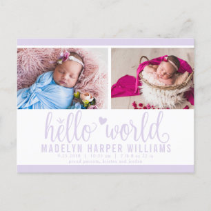 Postal De Anuncios Estadísticas de nacimiento de foto de mundo de hol