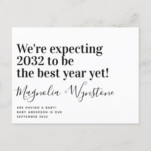 Postal De Anuncios Estamos esperando Bold Typography Modern Pregnancy