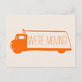 Postal De Anuncios Estamos moviendo la camioneta retro