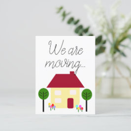 Postal De Anuncios Estamos Moviendo Nueva Dirección