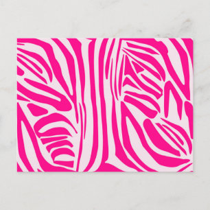 Postal De Anuncios Estampado de cebra rosa