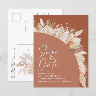 Postal De Anuncios Estilo moderno bohemio pampas de terracota