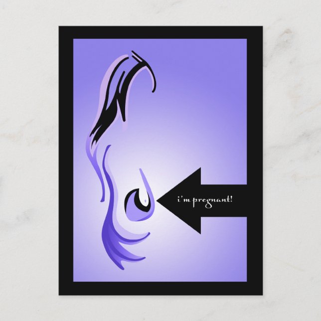 Postal De Anuncios ¡estoy embarazada! : mujerconlapiz (Anverso)