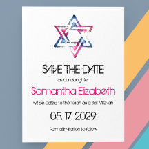 Estrella artística de David Bar Bat Mitzvah Salvar