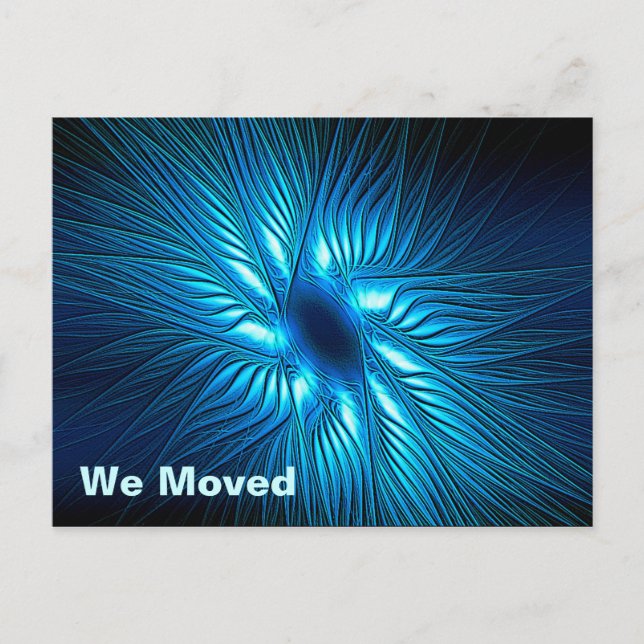 Postal De Anuncios Estrella azul tallada (Anverso)