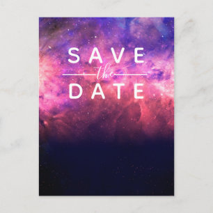 Postal De Anuncios Estrella Cósmica Galaxia Cielo Estrellado Púrpura 