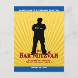 Postal De Anuncios Estrella de Cine Bar Mitzvah Salvar la Fecha Amari