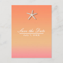Postal De Anuncios Estrella de mar naranja y rosa playa de verano gua