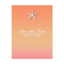 Estrella de mar naranja y rosa playa de verano gua