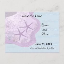 Postal De Anuncios Estrella de mar y océano guardad la fecha