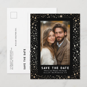 Postal De Anuncios Estrellas celestes Boda Negra Salven La Foto De La