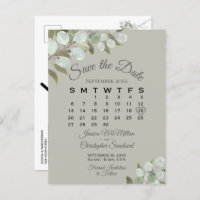 Eucalyptus Calendar Sage Wedding Save the Date
