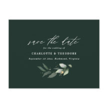 Eucalyptus elegante boda botánica salvar la fecha