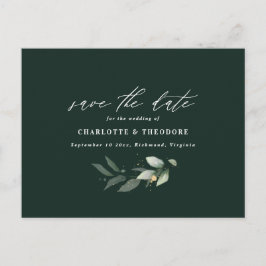 Postal De Anuncios Eucalyptus elegante boda botánica salvar la fecha