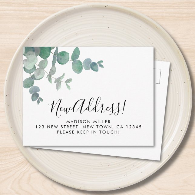 Postal De Anuncios Eucalyptus New Address Moving (Subido por el creador)