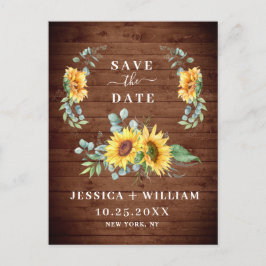 Postal De Anuncios Eucalyptus Sunflower Fotos Wedding Save the Date
