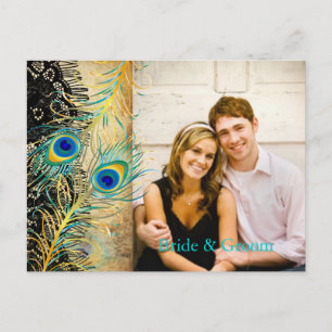 Postal De Anuncios evento PixDezines encaje pavo real/DIY+color de fo