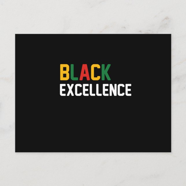 Postal De Anuncios Excelencia Negra Orgullosa (Anverso)