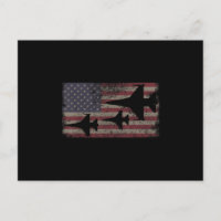 F16 Fighter Jet Plane USA Flag Patriot