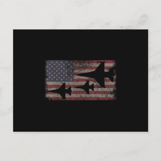 Postal De Anuncios F16 Fighter Jet Plane USA Flag Patriot