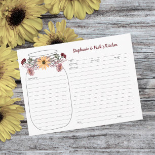 Postal De Anuncios Fall Wildflower Bouquet Mason Jar Recetas